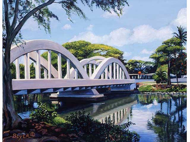 Bridge to Haleiwa  by Lynne Boyer