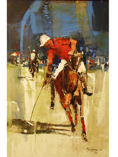 The Polo Player by Hiroshi Tagami (1928-2014)