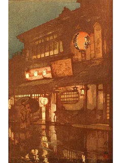 Night in Kyoto by Hiroshi Yoshida (1876-1950)