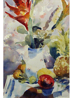 Mango and a Vase by Steve Bettman