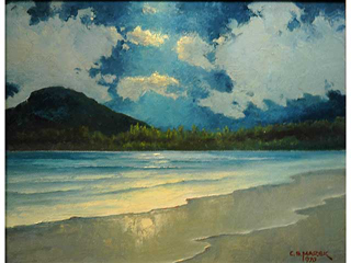 Kalapaki Beach, Kauai  #905 by Charles S. Marek (1891-1979)