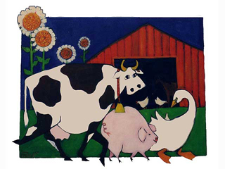 Sunflower Cow by Patricia Field