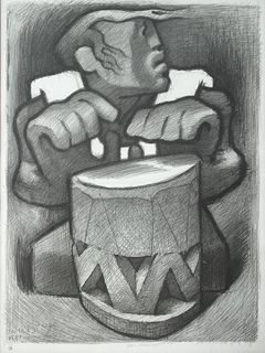 Hawaiian Drummer by Jean Charlot (1898-1979)