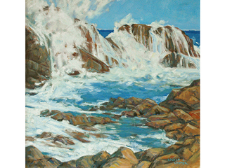 Surf & Rocks at King's Landing by Louisa S. Cooper