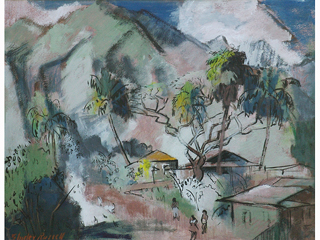 Plantation Village by Shirley Russell (1886-1985)