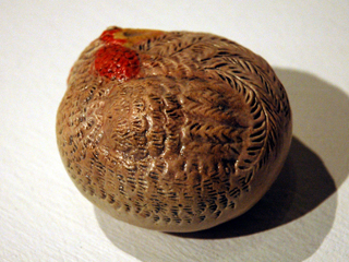 Khaki Rooster Rattle by Esther Shimazu (View 2)