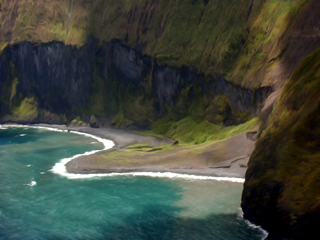 Cliff at Moloka'i by Donna Ruzicka