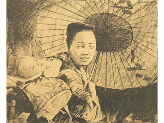 Japanese Woman and Child by Alexander S. MacLeod (1888-1975)