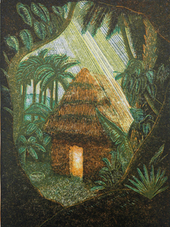 Hidden Grass Hut by Reinhold Wilhelm Julich