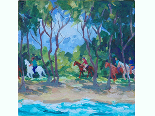 Beach Side Riding by Louisa S. Cooper