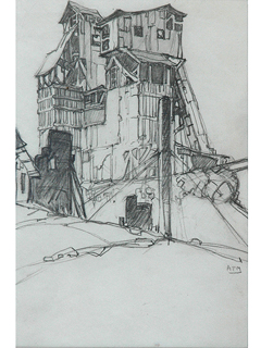 Untitled:  Tall House by Arman  Manookian (1904-1931)