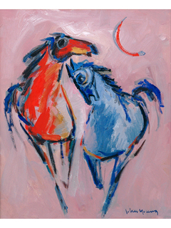 Untitled- Two Horses by John Young (1909-1997)