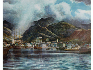 Honolulu Harbor, 1850 by Peter  Hurd