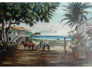 Island Trade, Kona coast, Hawaii, 1900 by Peter  Hurd