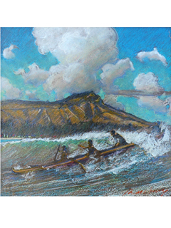 Outrigger in the Surf by Russell Lowrey