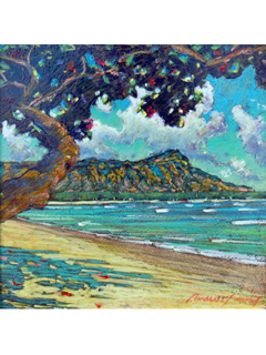 Waikiki, Gray's Beach by Russell Lowrey