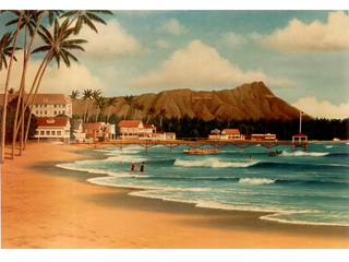 Waikiki Beach, 1920 by Patrick Doell