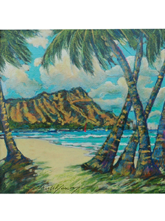 Waikiki, Five Palms  by Russell Lowrey