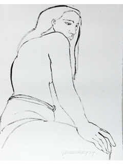 Untitled - Woman Looking Over Shoulder by Yvonne Cheng
