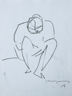Untitled:  Seated Woman with Head Down by John Young (1909-1997)