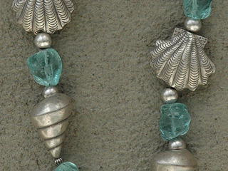 #300 Bali Silver & Aqua Glass by Russell  Lowrey's Doges Treasures