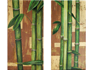 Golden Bamboo I by Sandra Blazel (View 2)
