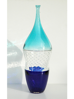 Bubbly Blue Bottle by Daniel  Wooddell