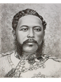 King David Kalakaua by Wayne Takazono