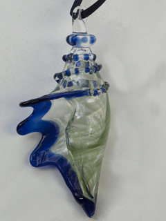 Green and Blue Shell Ornament by Jessica Landau