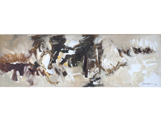 Abstract in Brown and White by John Young (1909-1997)