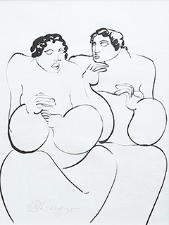 Two Women with Ipu by Yvonne Cheng