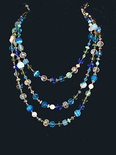 Blue Ocean Necklace by Russell  Lowrey's Doges Treasures