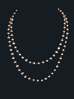Gray Freshwater Pearl / Crystal Necklace by Russell  Lowrey's Doges Treasures