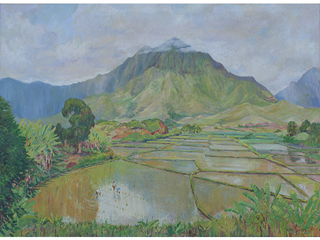 Pali Taro Fields by William Twigg-Smith (1883-1950)