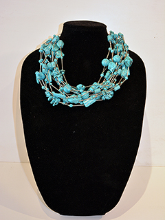 Turquoise Bead Necklace by Russell  Lowrey's Doges Treasures