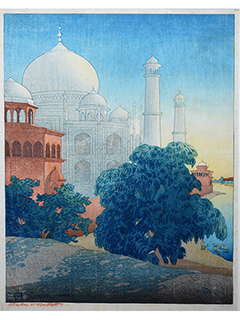 Taj Mahal Sunset by Charles Bartlett (1860-1940)