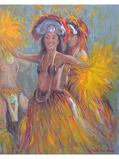Tahitian Dancers by Victor  Gao