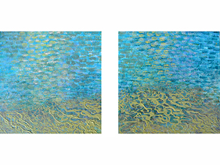 Quiet l and Quiet ll (diptych) by Laurie McKeon