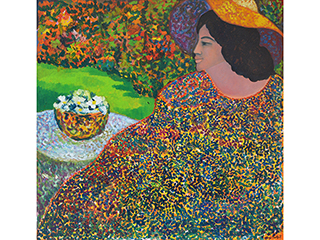 Hawaiian Woman in Garden by Guy Buffet