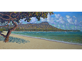 Diamond Head from Gray's Beach by Russell Lowrey