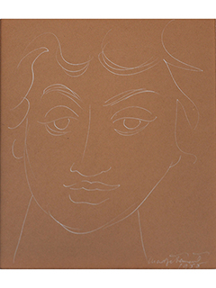 Head (Line Drawing) by Madge Tennent (1889-1972)