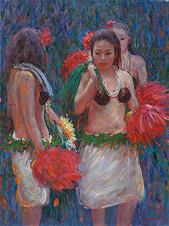 Hula Dancers by Victor  Gao