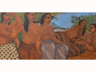 Five Figures on Beach by Yvonne Cheng