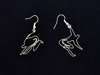 Silver Earrings #6 by Elaine Imoto