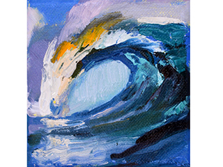 Mini Wave Painting by Lynne Boyer