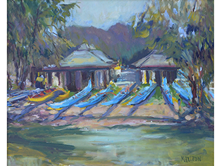 Kailua Canoes by Yvonne Manipon