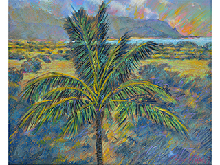 View of Hanalei Palm by Russell Lowrey