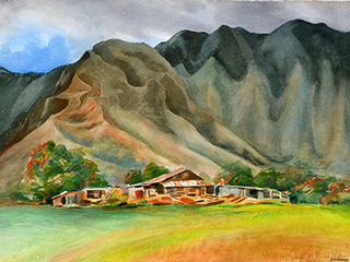 Windward Oahu #1 (Kahalu'u) by Juanita Vitousek (1890-1988)
