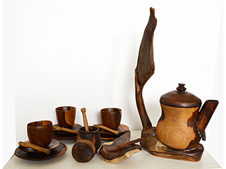 Kou Wood Tea Set by  Doug  Bowers