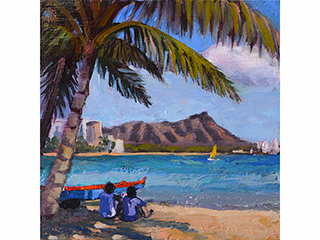 Shady Spot Waikiki by Lynne Boyer